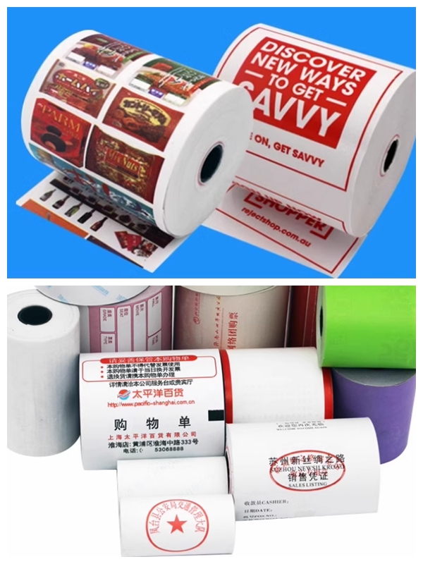 Roll Width 440mm 450mm 48gram 55gram White Thermal Paper For POS Printers