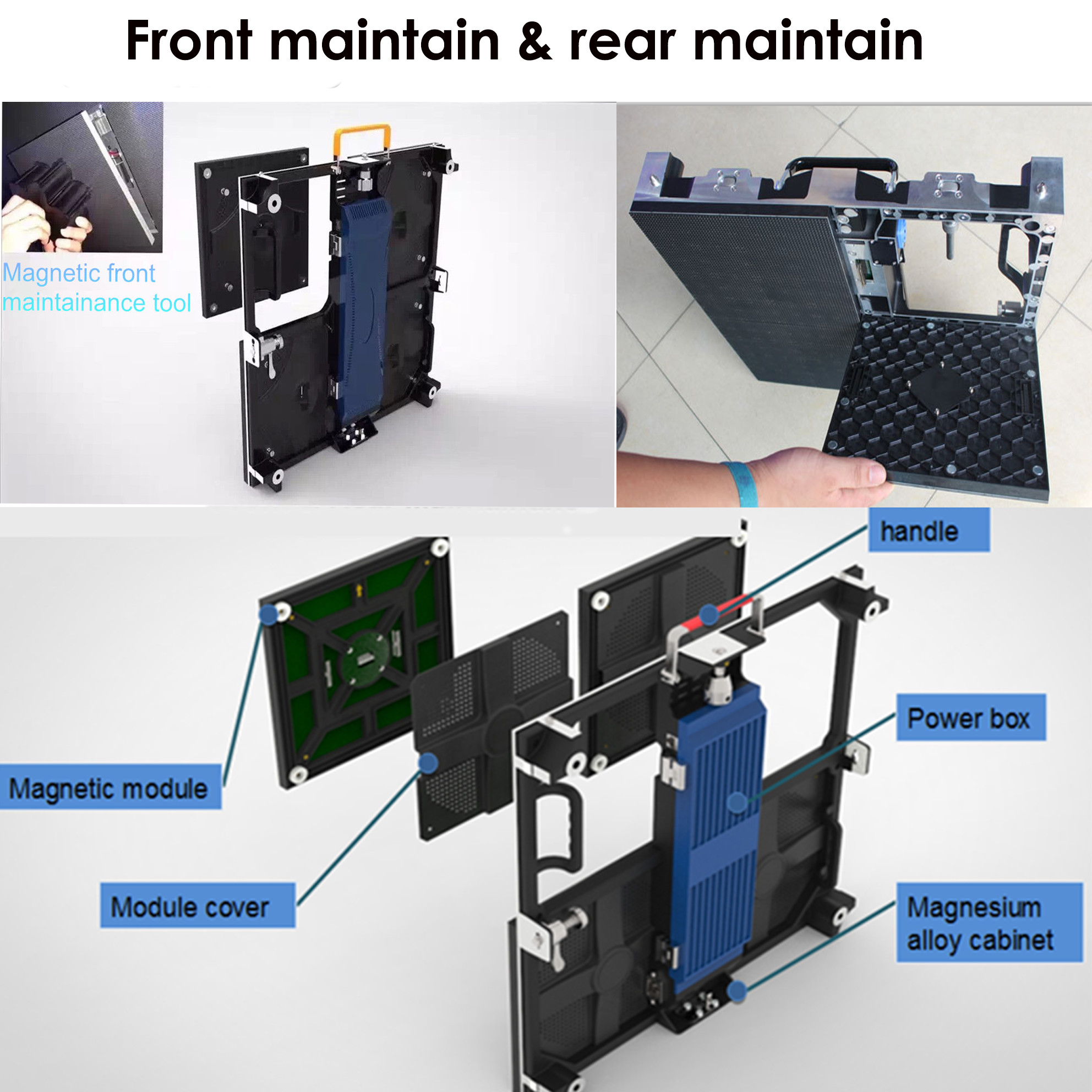 RGB LED Video Wall Display , P16 Outdoor Full Color LED Display SMD1921 / SMD2727 LED Chip
