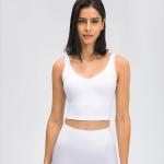 High Stretch Ribs Sweat-Wicking Gym Vests Womens Sportwear 2021 Slim Yoga Vest