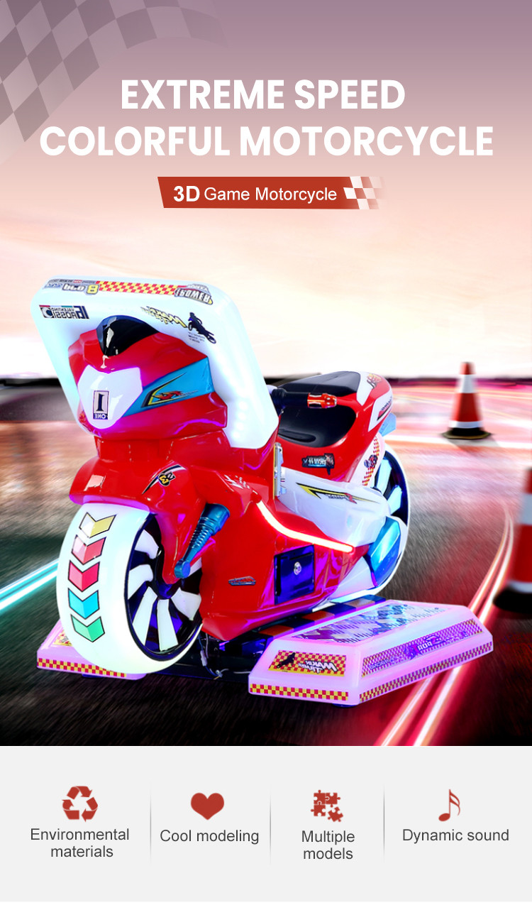 Coin Operated Kids Game Machine Kiddie Rides Racing Car Motorcycles 12 Months Warranty