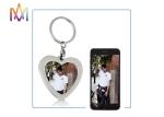 SS304 Heart Shaped Photo Frame Custom Shaped Keychains