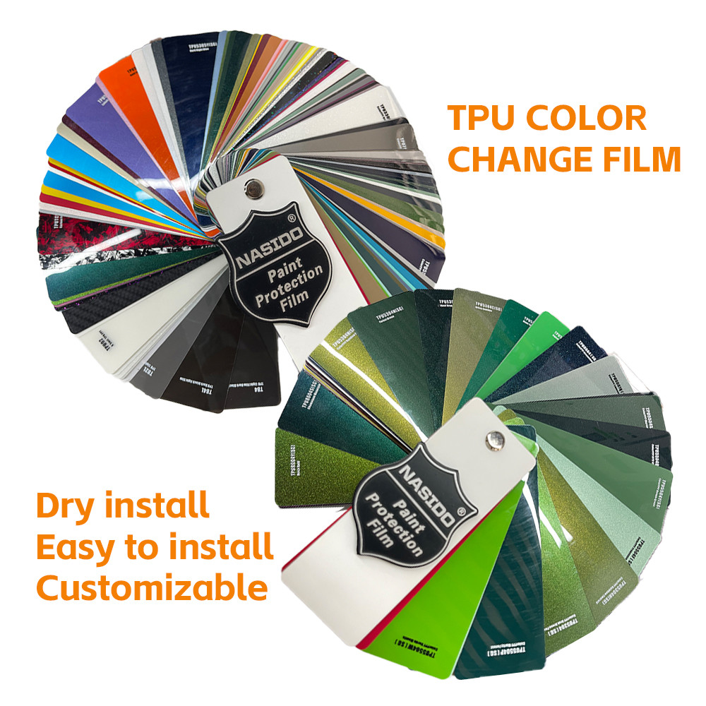 TPU Color Wrap Film Easy Cleaning Matte Chinese Red Car Wrap Customize Dry Apply
