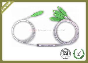 China Stainless Steel Tube Fiber Optic Splitter High Reliability 0.9mm With SC / APC Connector wholesale