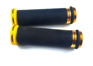 China Aluminium Alloy Rubber Aftermarket Motorcycle Hand Grips Replacement B647 65 wholesale