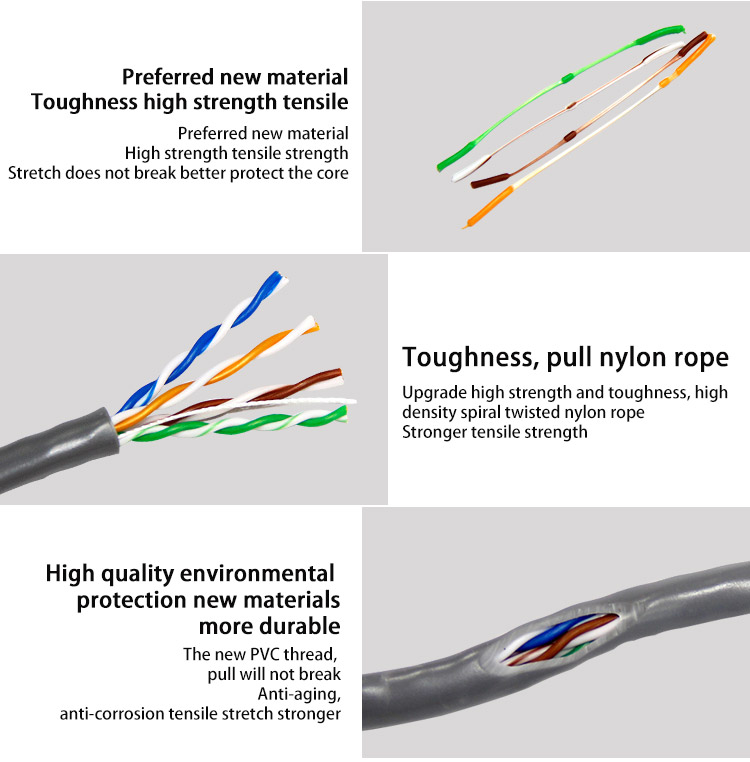 Blue Color 305M 23awg UTP/FTP CAT6 Lan Cable OEM Box Package