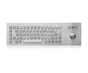 China Vandal Proof SS Trackball Industrial Kiosk Keyboard 69 Keys IP65 wholesale
