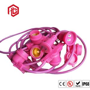China Pink Green Hanging String Light Plastic 300V E27 Lamp Holder wholesale