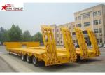 Heavy Duty Hydraulic Low Bed Semi Trailer Swan Neck Gooseneck Light Yellow