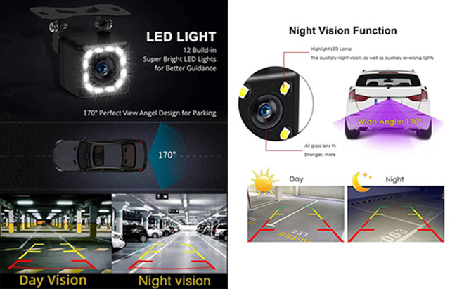 Reverse Camera Car Accessories Car Waterproof And Night Vision Camera Parking Link
