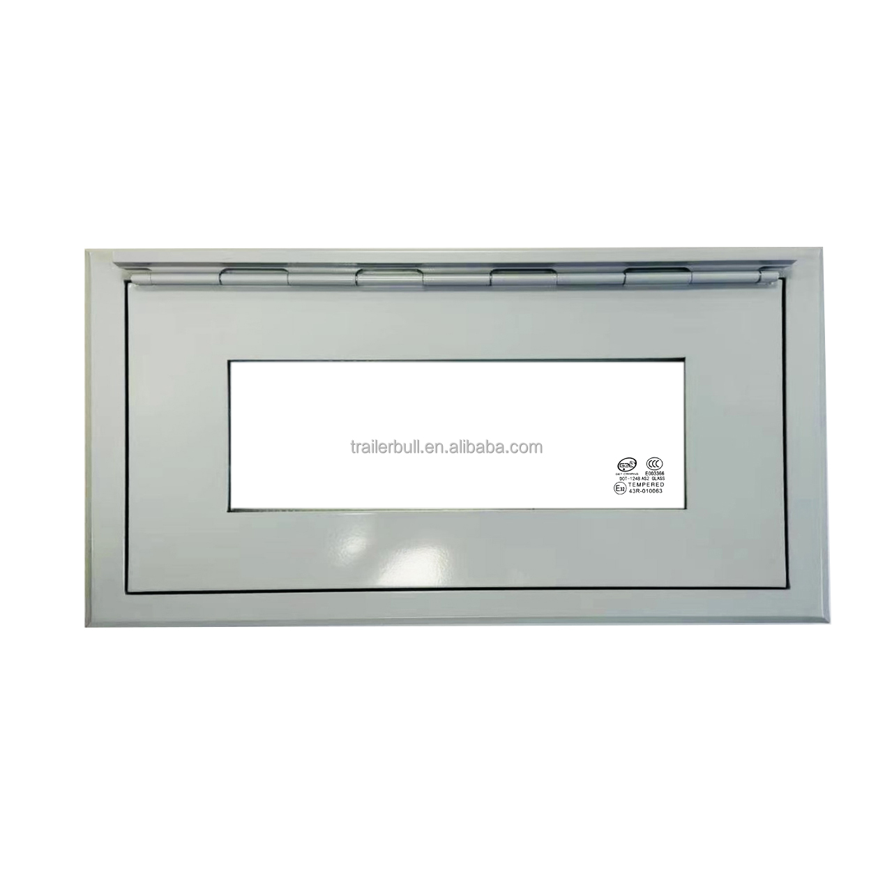 Natural Color/Grey Window Frame for Customizable Tempered Glass Expedition RV Windows