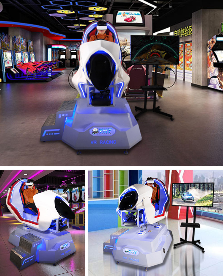 Portable Car Driving Virtual Reality Games 220V Coin Operated VR Racing Simulator