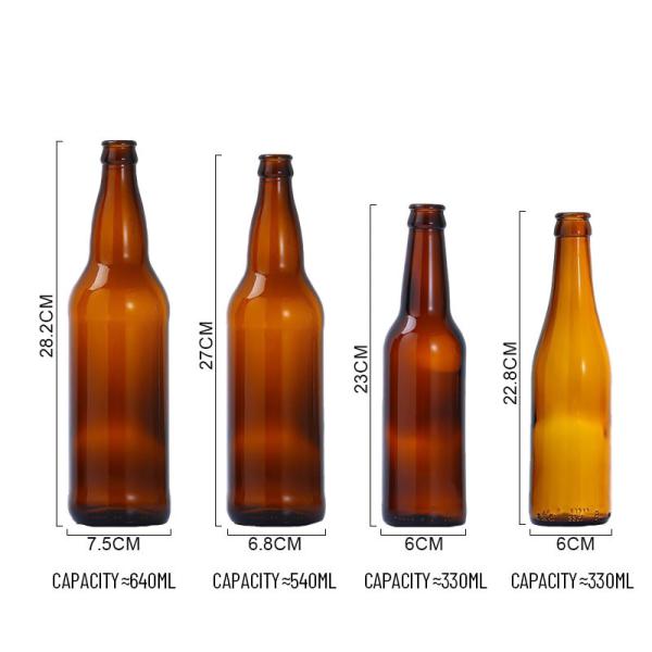 Custom Glass Beer Bottles For Breweries With Caps Bulk Orders Leak-Proof & Durable Design&OEM Logos