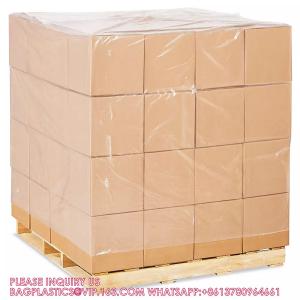 China 2 Meters High Custom Transparent Waterproof Dust Packing Print Plastic PE Pallet Cover Bag wholesale