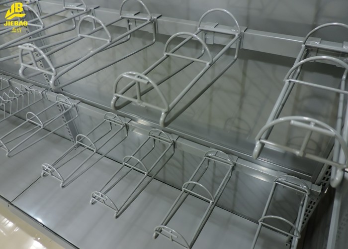 Middle Back Panel Supermarket Storage Racks Cold Rolled Steel Material