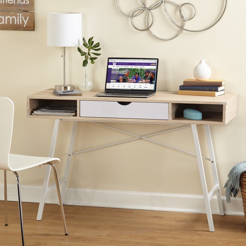 MDF Wood Top Office Computer Desk Table With Drawers