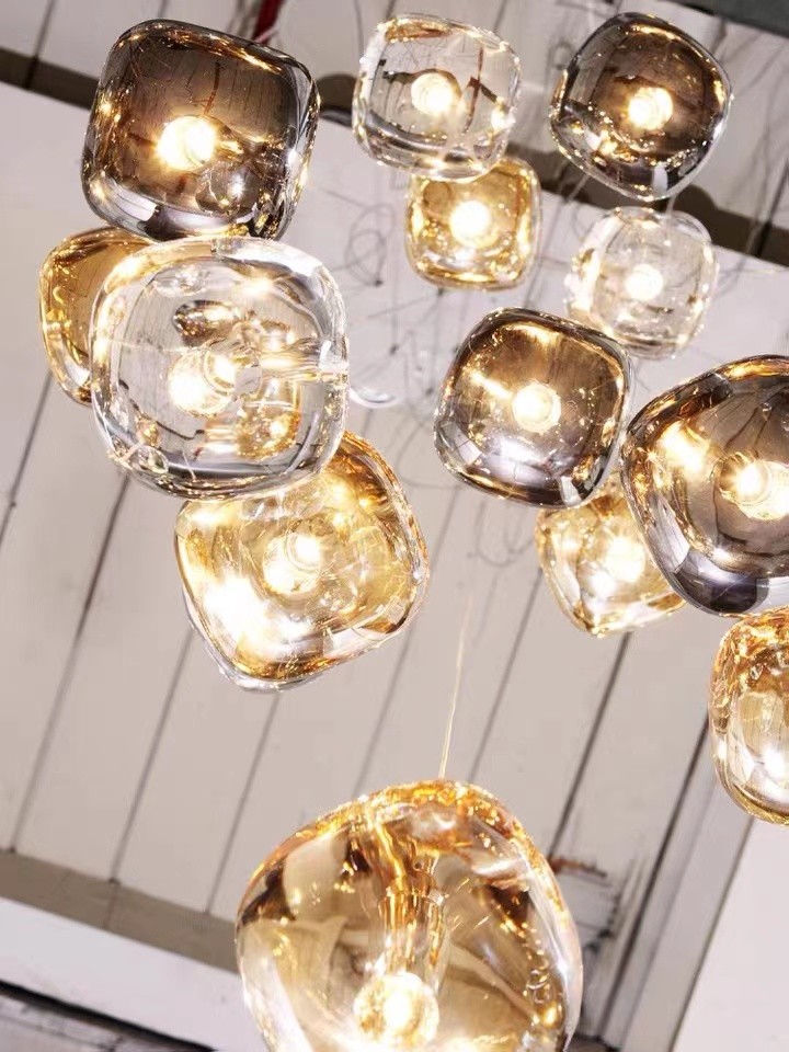 Apple Shape Modern Light Luxury Bedroom Bedside Chandelier Creative Restaurant Bar Lamp