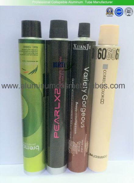 60ml / 80ml Volume Aluminum Cosmetic Tubes 175mm Length For Shampoo Hair Color