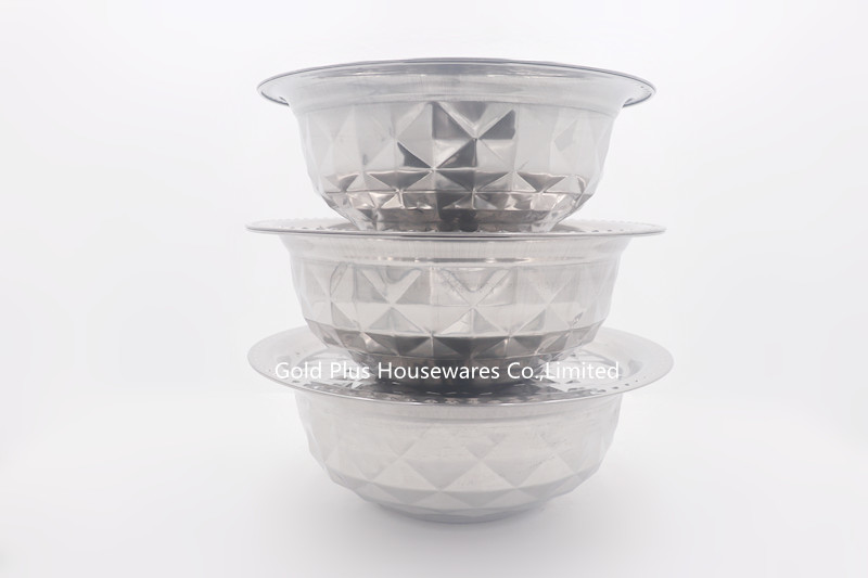 Chromatic 0.076cbm 26cm Cookware Stainless Steel Basin With Lid