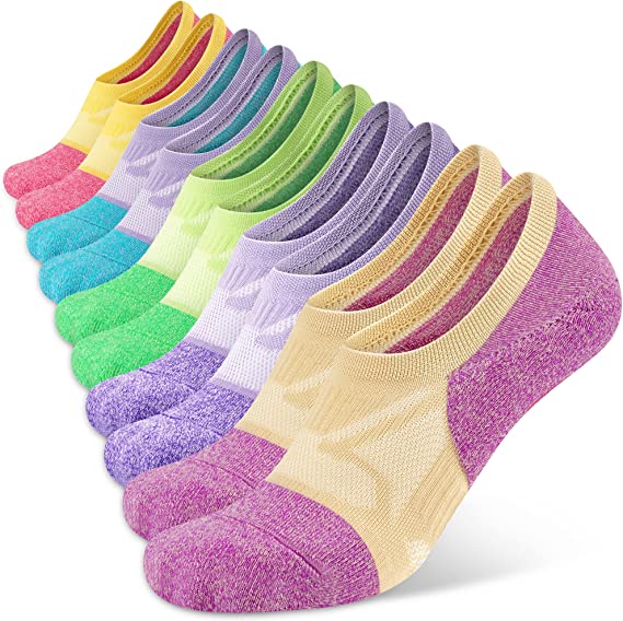 Women's Ankle Compression Running Socks Custom Color Athletic Low Cut Cushioned Socks