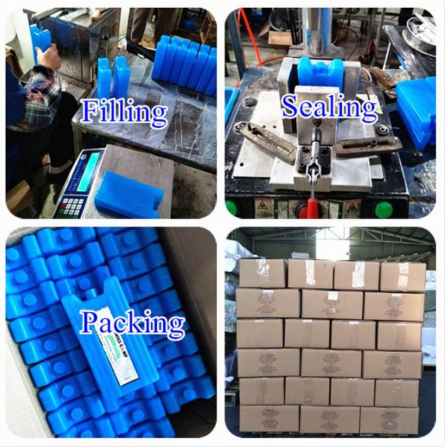 ODM Lunch Ice Packs Cooling Gel Pack Food Grade HDPE 17.8*12.2*1.2cm 200ml
