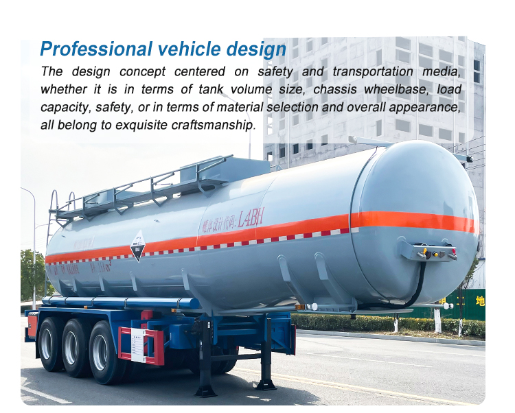 Carbon Steel Polyethylene Lined HCL Tanker 3 Axle Semi Trailer For Chemical Liquid Storage and Transportation