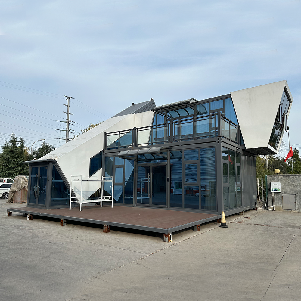 20FT/40FT Customized Flat Pack Container House with 4 Bedrooms and Garage Designed in Mediterranean Style Included
