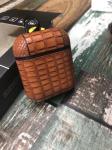 OEM Crocodile Pattern Real Leather Earphones Case Protective Headphones Cover