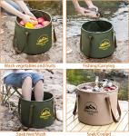Collapsible Bucket 5.3 Gallon Portable Camping Outdoor Buckets Water Container