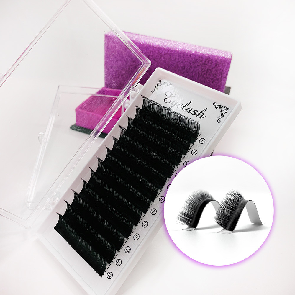 0.05mm Russian Volume Eyelash Extensions , Synthetic Mink Lash Extension