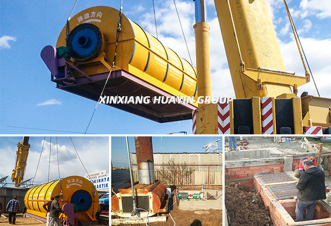 Oil Carbon Black Pyrolysis Tyre Recycling Plant 10 Ton