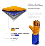 SAFEYEAR 16in Safety Working Gloves Welding Gloves Heat Resistant Flome