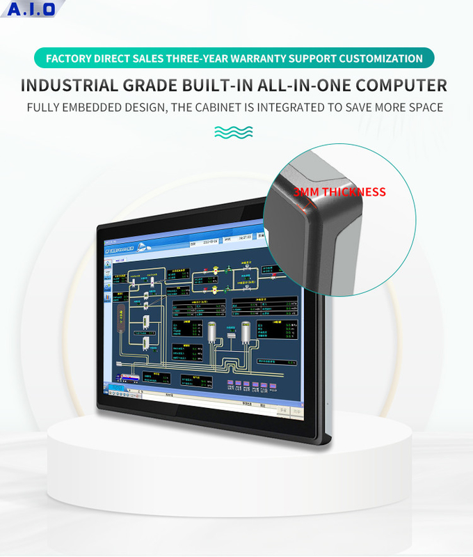Sunlight Readable Industrial Touch Screen Display High Brightness Open Frame