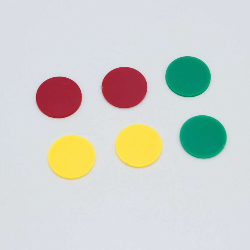 40x3MM Plastic Blank Solid Color Custom Tokens Plastic Chips With Your Own Design