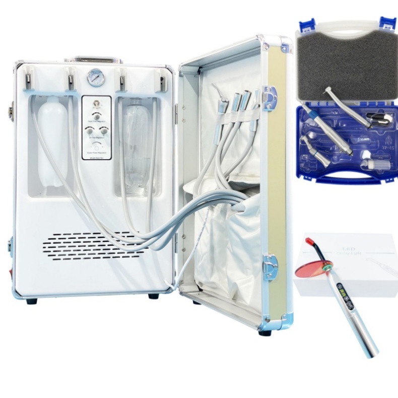 Luggage Style Dental Clinic CE Approved Dental Mobile Unit With Air Compressor