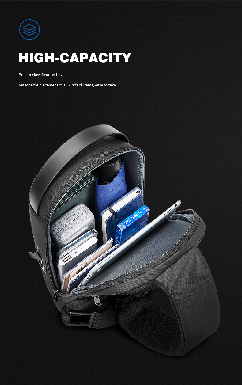 Factory new design hot sell bulk travel shoulder Chest bag korean crossbody custom men sling bag