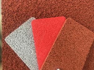 China Rice Shape Red Blue 2mm Anti Slip Coloured Rubber Crumb wholesale