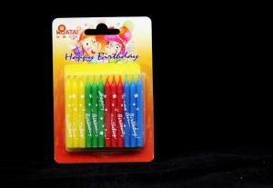 China Happy Birthday Letter Printed Decorative Cake Candles wholesale