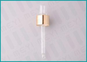 China 18/410 Aluminum Sheathed Glass bottle Dropper With Clear Transparent TPE Bulb wholesale