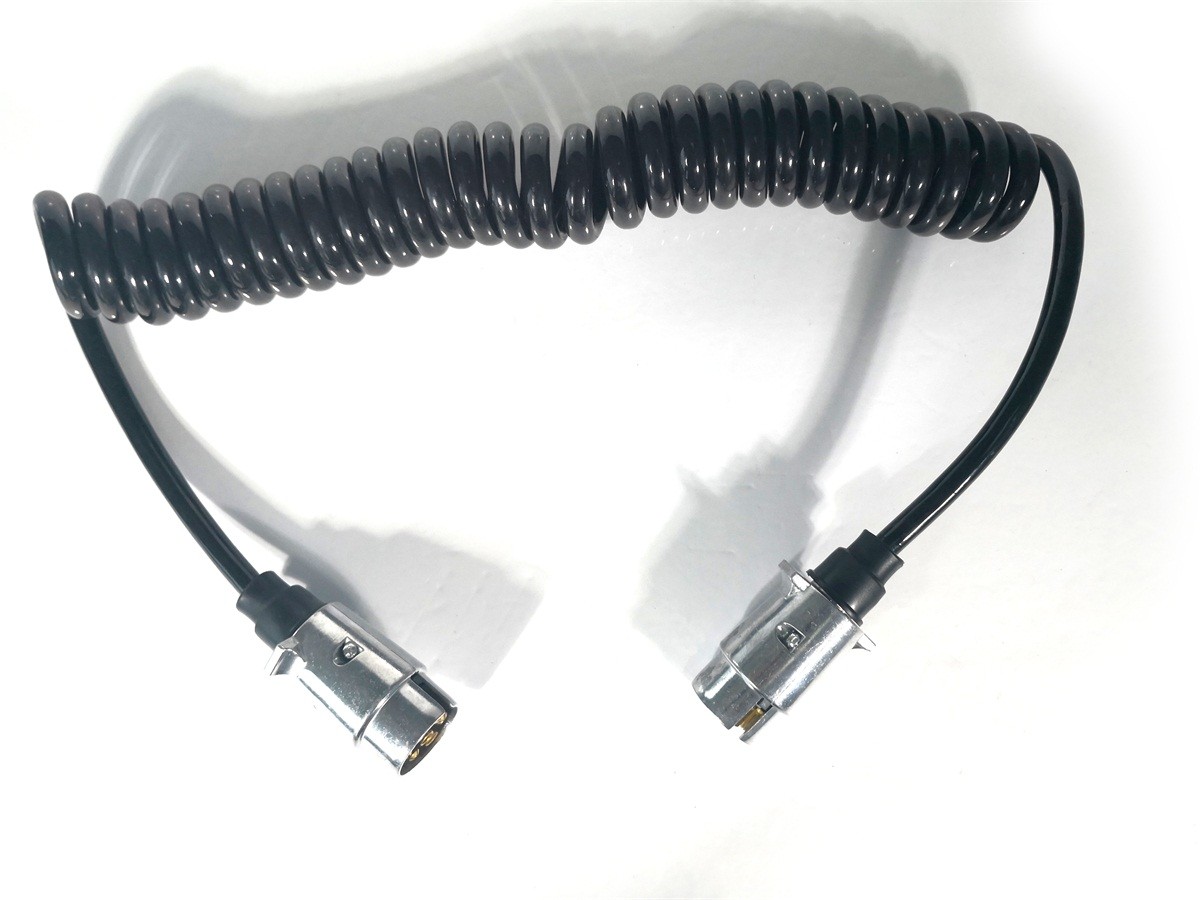 European Trailer Hitch Cables 7 Pole N Type With Metal Plug , ISO 1724 Certification