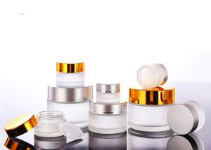 China 5g 10g 15g 20g 30g 50g 60g 100g 200g Empty Frosted clear Cosmetic Glass Cream Jar with Screw Lid for Skin Care wholesale