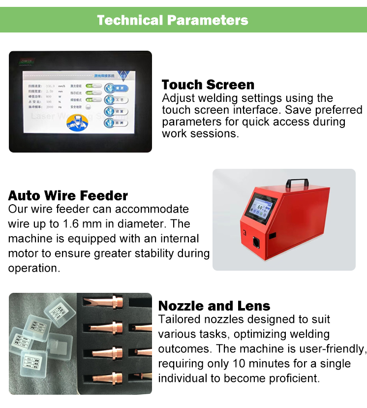 4 in 1 Laser Cleaning Welding Cutting Machine with Double Wobble Auto Wire Feeder and Handheld Laser Welder