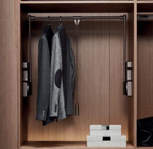 China OEM Wood Wardrobe Accessories Adjustable Rack For Modern Clothing Storage wholesale