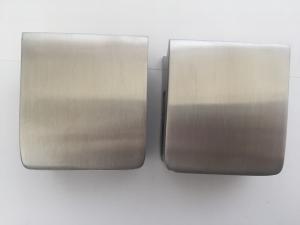 China Satin 55*55mm Flat Surface 12.76mm Square Glass Clamp wholesale
