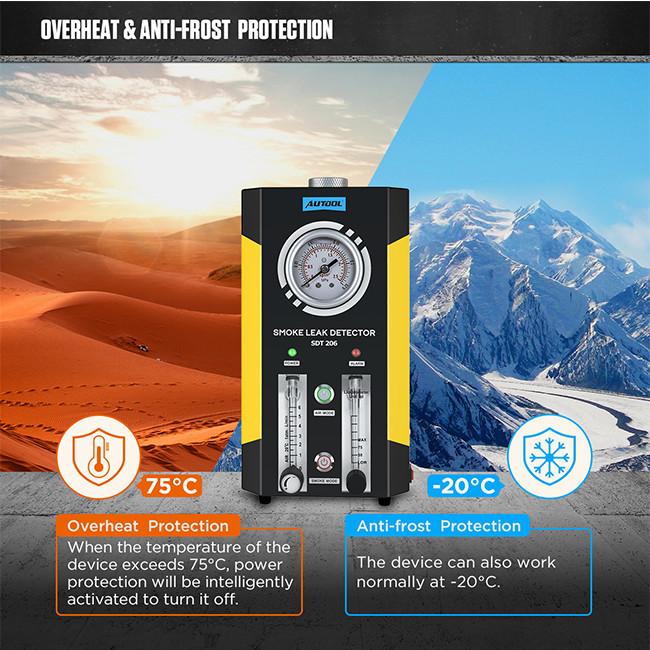 DC12V Automotive Vacuum Leak Detector Pipe EVAP Smoke Machine Leak Tester