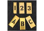 A - Z 46pcs Brass Interlocking Number Stencils Marine Use