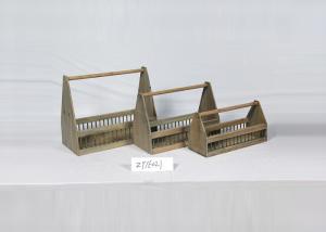 China 3 Sets Utensils Wooden Crate Basket wholesale