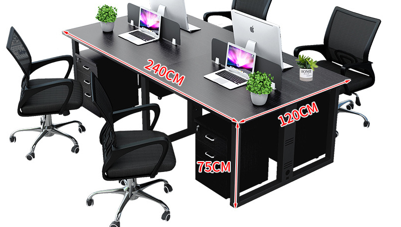 Metal Legs Modern Multi-Person Desk Set for Customer Required Office Organization