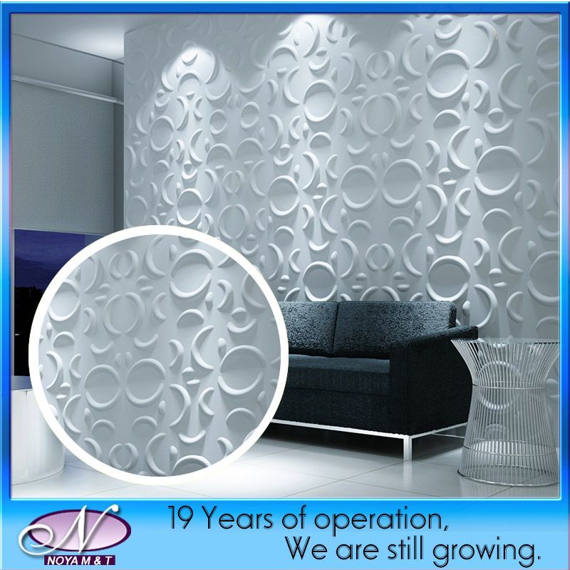 Acoustic Sound Insulation 3D PVC Wall Panel for Interior Decorative