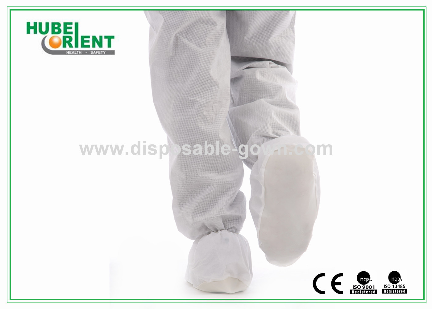 Skid Resistant PP CPE Disposable Shoe Cover With NPVC Sole
