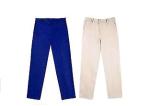 Black Boys School Uniform Pants Printing Logo Legs Closed Elongated Body Curve